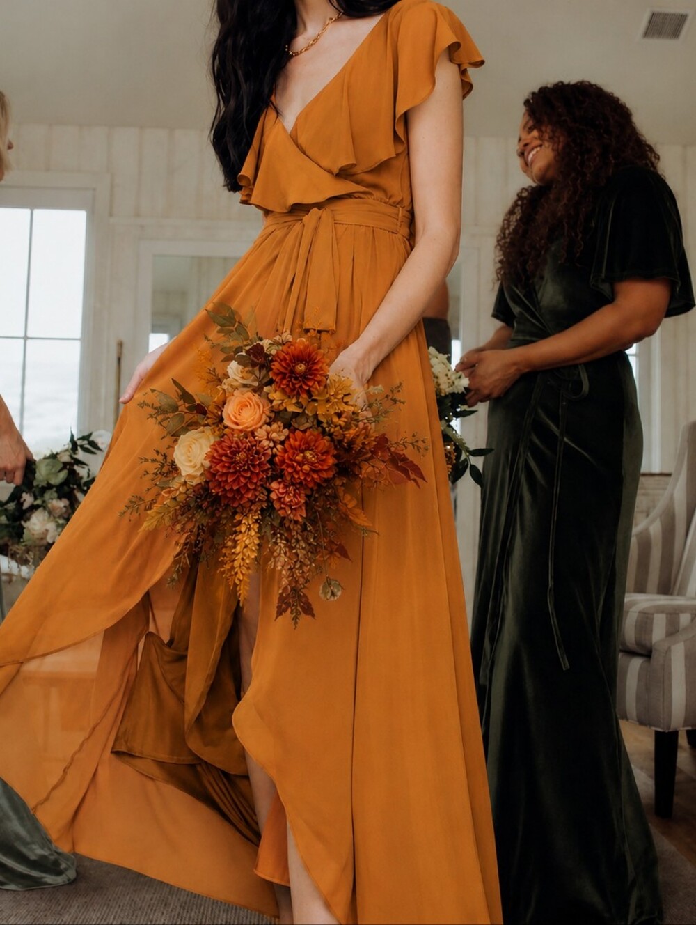 BALTIC BORN Katya Ruffle Maxi Dress